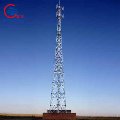 Q355B galvanizados entrelaçam a linha de transmissão elétrica de alta tensão ângulo da torre de aço do metal