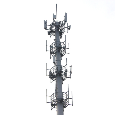 Torre de antena Monopole da telecomunicação média cônica poligonal de Polo da tensão