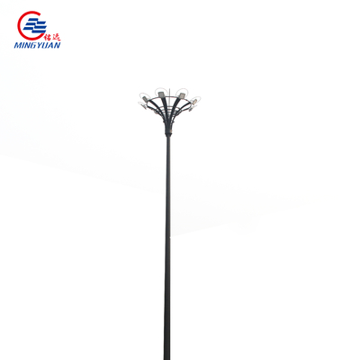 a luz de rua solar Q235b do mastro alto de 15-55m galvanizou Polo com sistema de levantamento automático