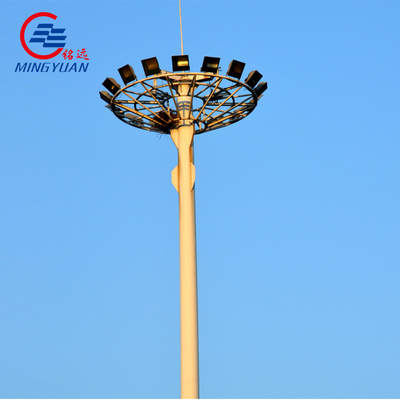 A rua alta do mastro do estádio 15m ilumina Polo galvanizado 25m tubular