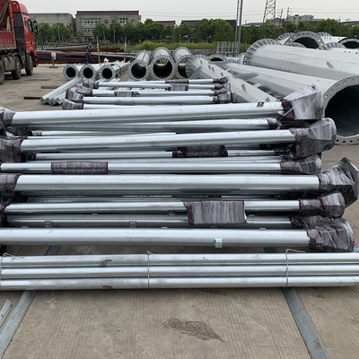 Q345b galvanizados entrelaçam a torre 10m Polo tubular de aço da transmissão