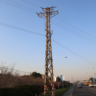 Linha de transmissão 220kv galvanizada ângulo torres, torre 10m elétrica de alta tensão