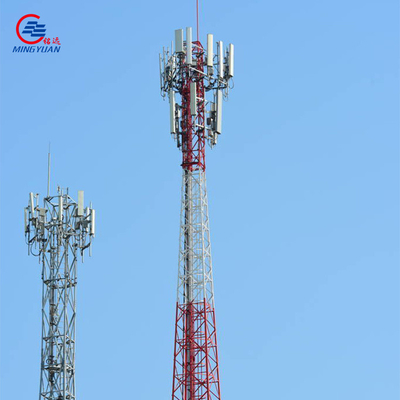 Telecomunicações móveis da estrutura da torre de antena de rádio do mergulho quente do ângulo