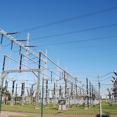 Linha de transmissão 35kv galvanizada subestação, subestação da linha elétrica de Q235B