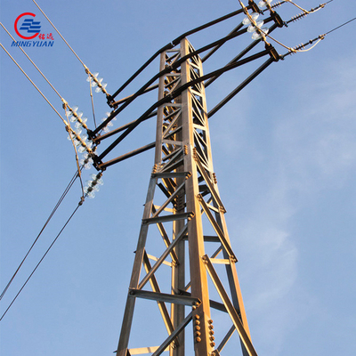 Q355B de alta tensão galvanizou a torre de aço elétrica para a transmissão de energia