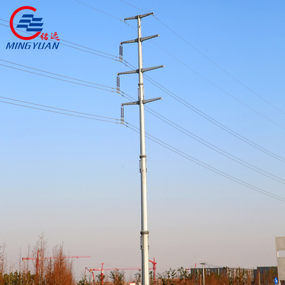 33kv a distribuição de aço cônica Polos galvanizou linhas elétricas de alta tensão