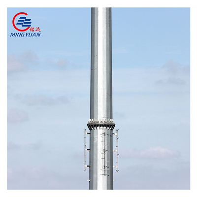 Poste de energia elétrica galvanizado por imersão a quente utilitário octogonal