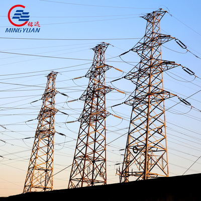 Tensão alta Q460 do ângulo elétrico aéreo de alta tensão da estrutura do poder 550kV da transmissão