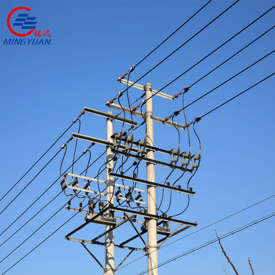 Tensão alta Q460 do ângulo elétrico aéreo de alta tensão da estrutura do poder 550kV da transmissão