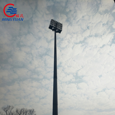 aço solar exterior claro do diodo emissor de luz de polo do mastro 40m alto de 30m para o estádio e o quadrado Q235b