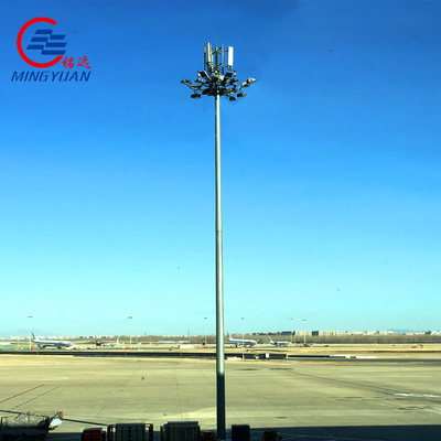 A iluminação alta de aço polo do mastro galvanizou octogonal cônico poligonal solar da lâmpada de rua do diodo emissor de luz