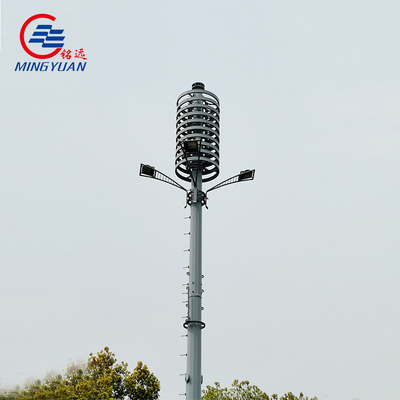 GR65 SS400 galvanizou o ângulo de aço da telecomunicação eleva-se tubular poligonal octogonal