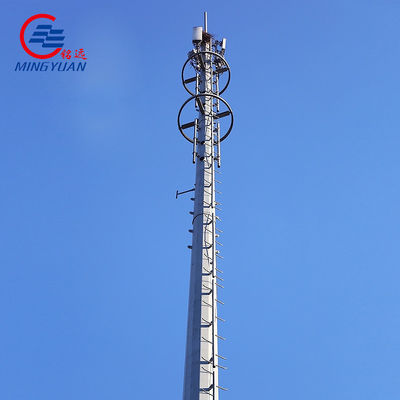 GR65 SS400 galvanizou o ângulo de aço da telecomunicação eleva-se tubular poligonal octogonal