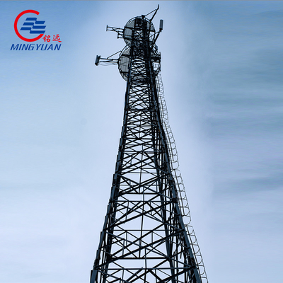 60 Ft Telecom Polygonal Pole Tower 4 Leg Angular Telecom Tower Gsm Torre de aço com acessórios