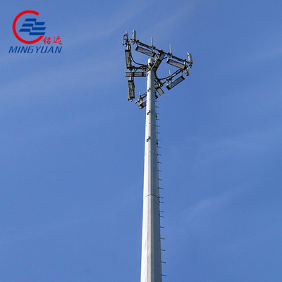 60 Ft Telecom Polygonal Pole Tower 4 Leg Angular Telecom Tower Gsm Torre de aço com acessórios
