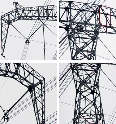 Torre de circuito duplo de alta tensão 66 Kv Voltagem